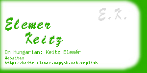 elemer keitz business card
